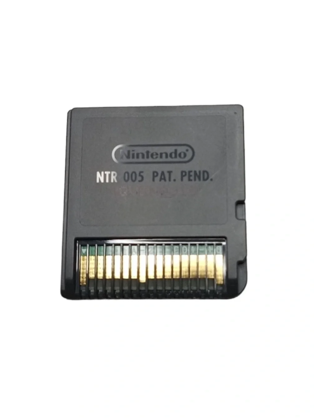 Nintendo DS Game Cartridge — Black Shell with Green and White Label